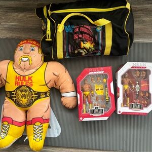 Vintage wwf wwe Hulk Hogan wrestling figures buddies lot Mattel elite